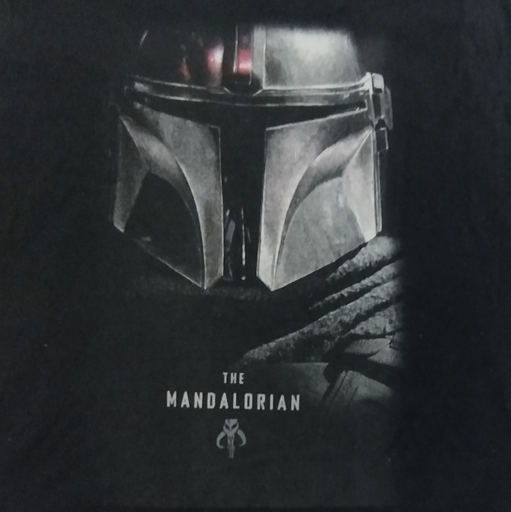 EUC Star Wars The Mandalorian Black Graphic Tee T-Shirt Medium